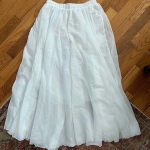 Brand new white gauze midi skirt